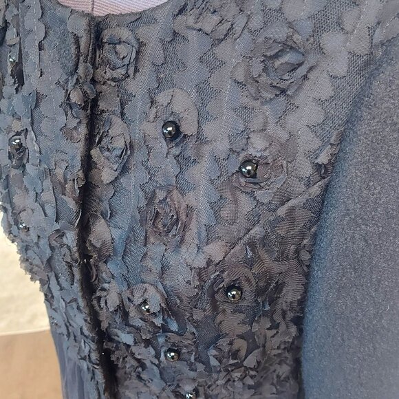 Vintage Black Wool and Netting Coat - Size S - Picture 5 of 8